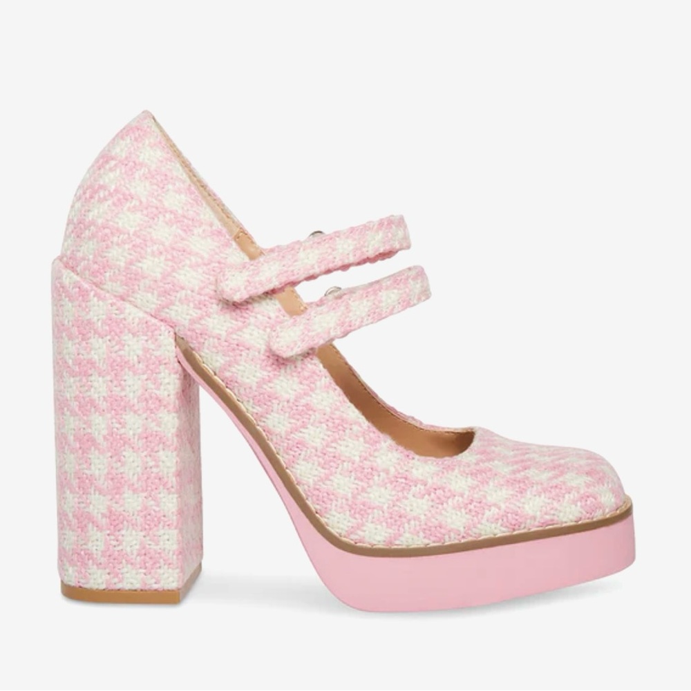 Steve Madden Twice Pink/white platform Mary Jane size 11 - Picture 8 of 8